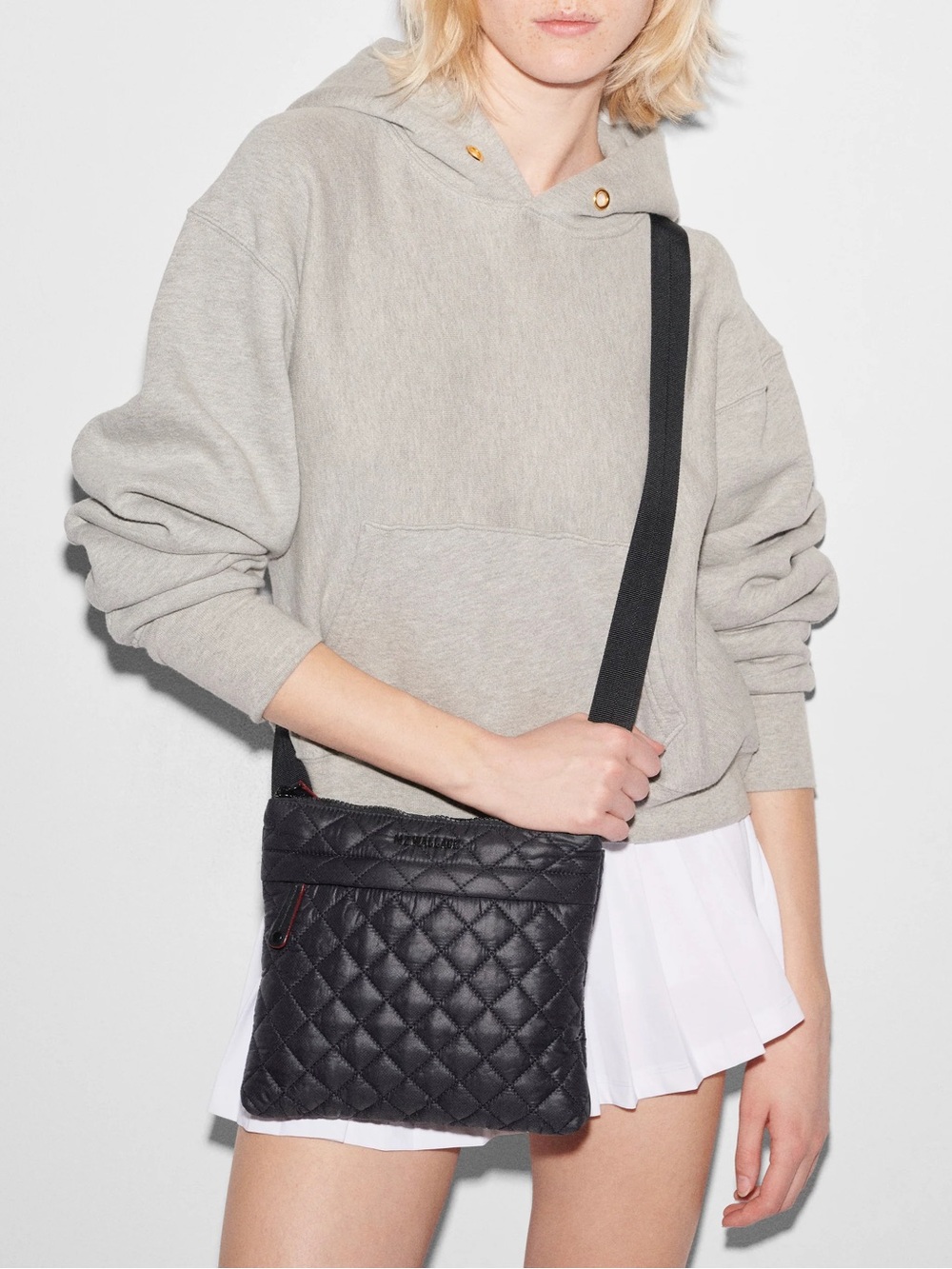 MZ Wallace Black Quilted Crossbody Bag